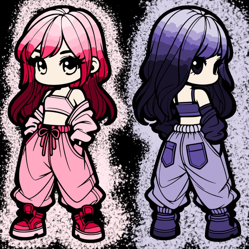 girl in crop top and baggy pants