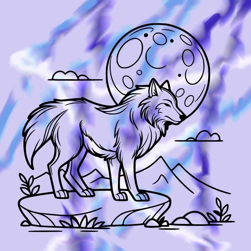 wolf moonlight