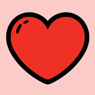a blank heart
