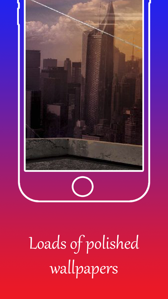 Wallpapers For Spiderman Edition - Spiderman edition app displaying a polished city skyline wallpaper on an iPhone screen