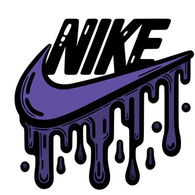 dripping nike logo