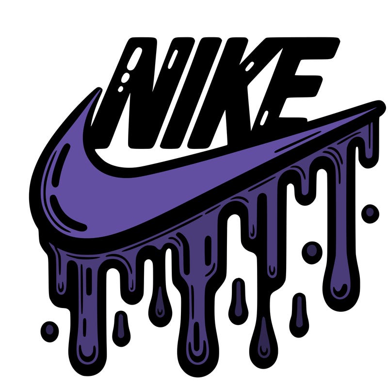 dripping nike logo
