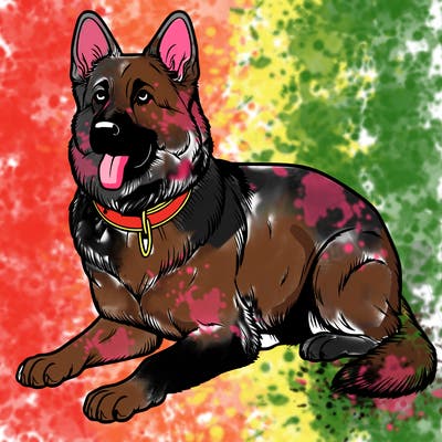 realistic german shepard