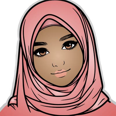 realistic girl with hijap