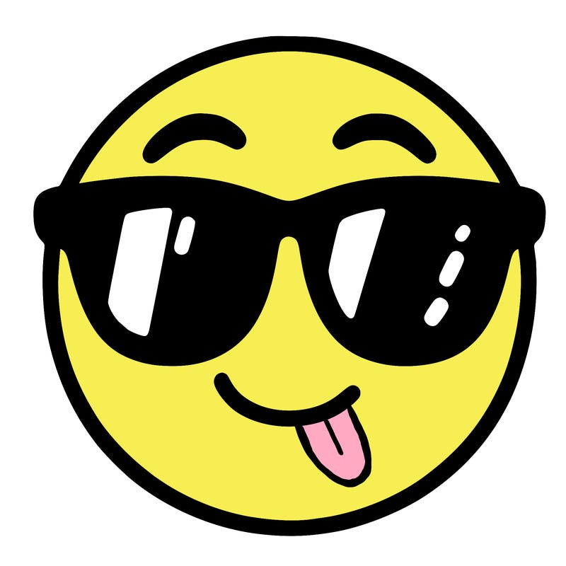 emoji with sunglasses