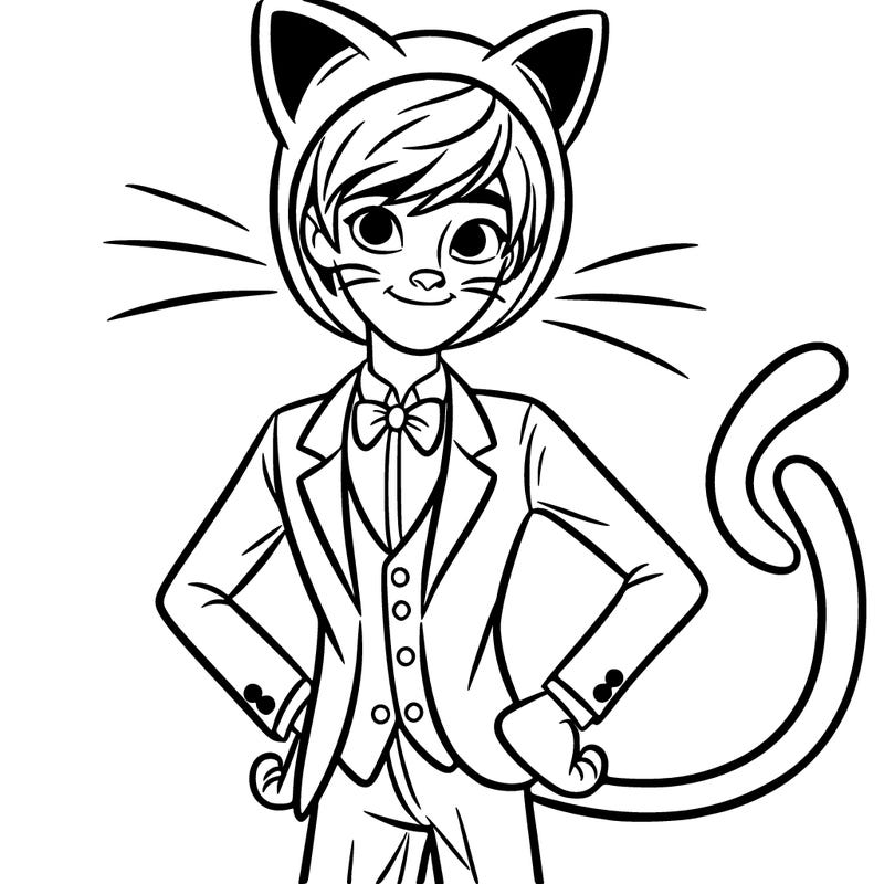 a teen dressed like a cat