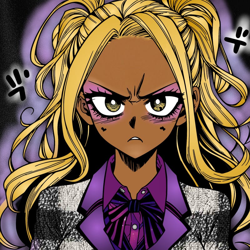 a really mad realistic manga girl