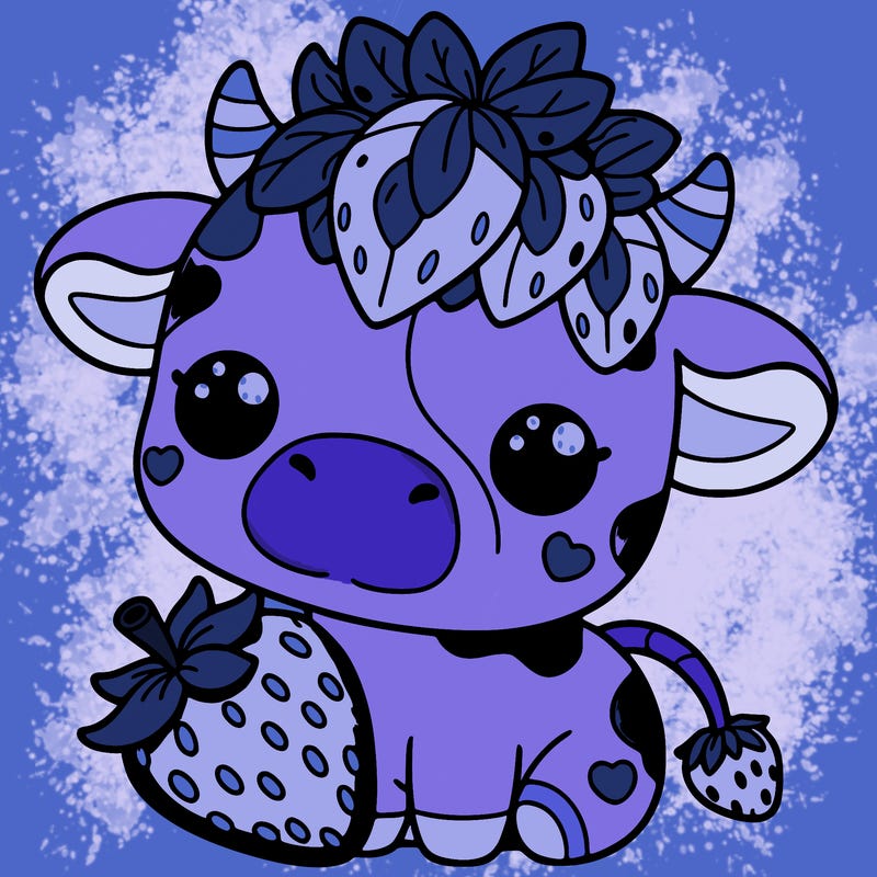 cute strawberry cow