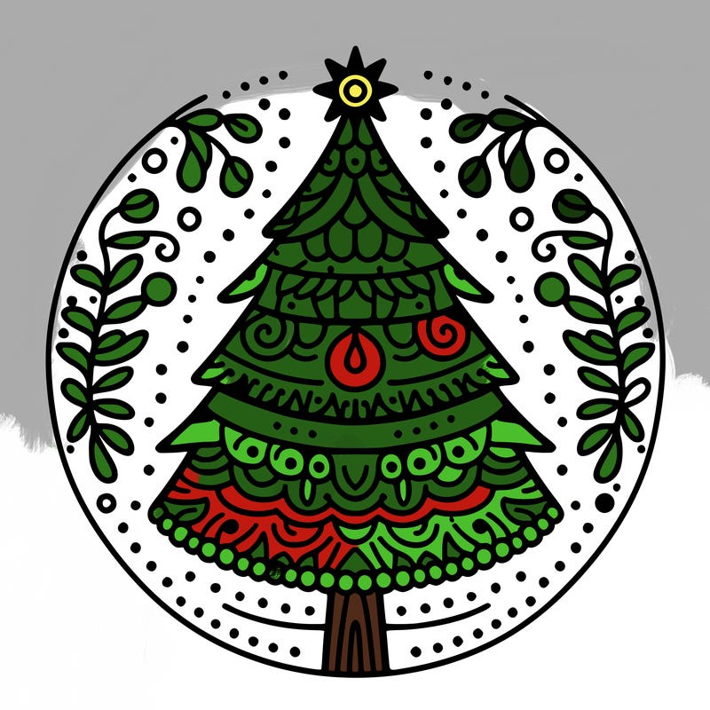 mandala sapin de noel