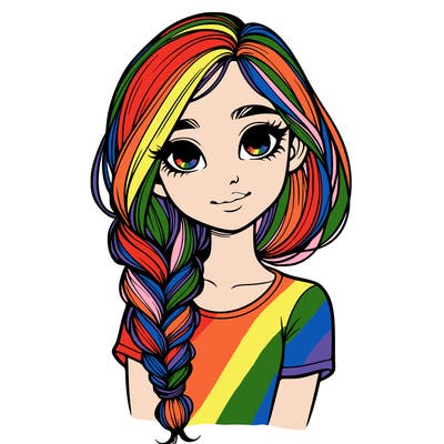 realistic girl with a braid