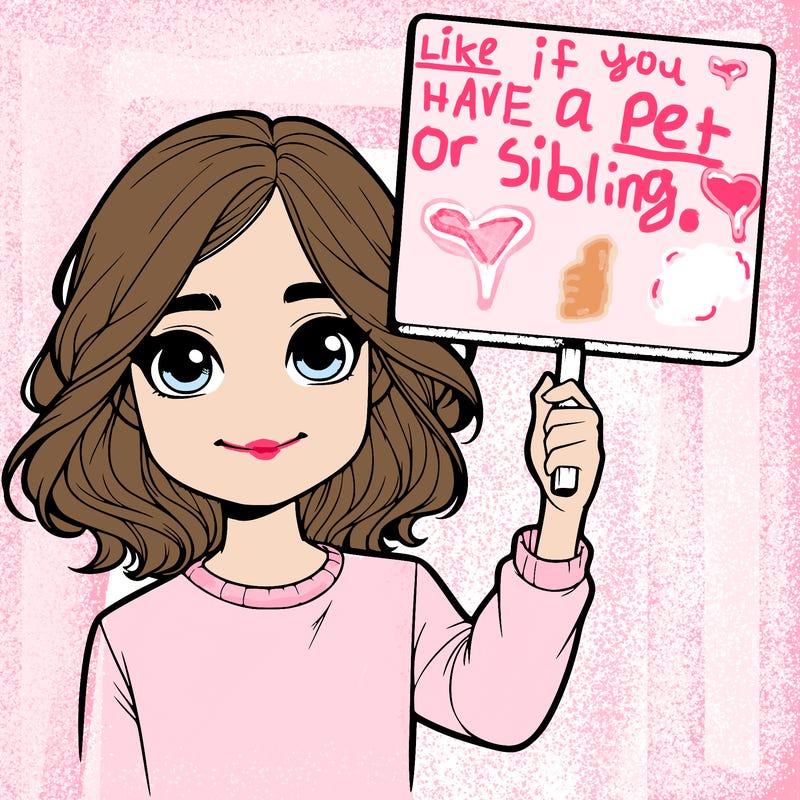 realistic girl holding up a sign