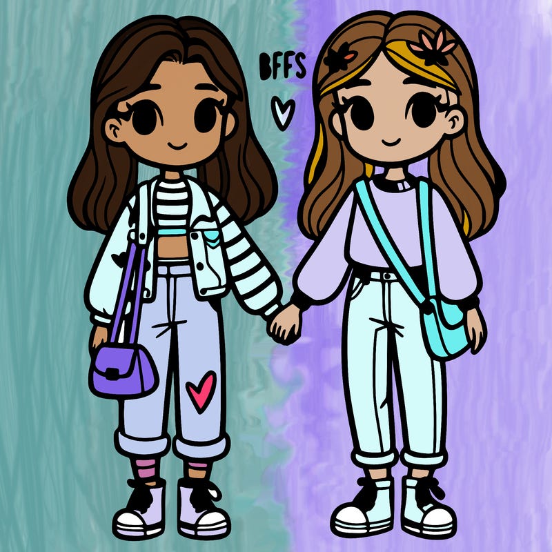 2 girls bffs