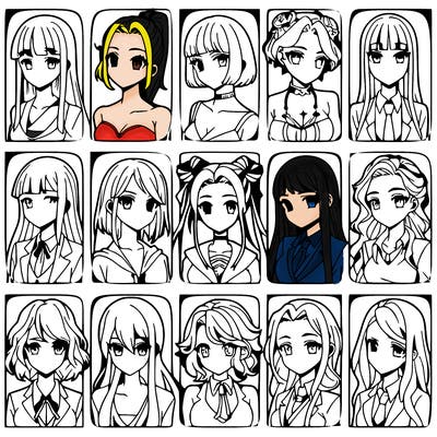 girls that look diffrent anime