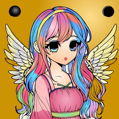 realistic girl with wings