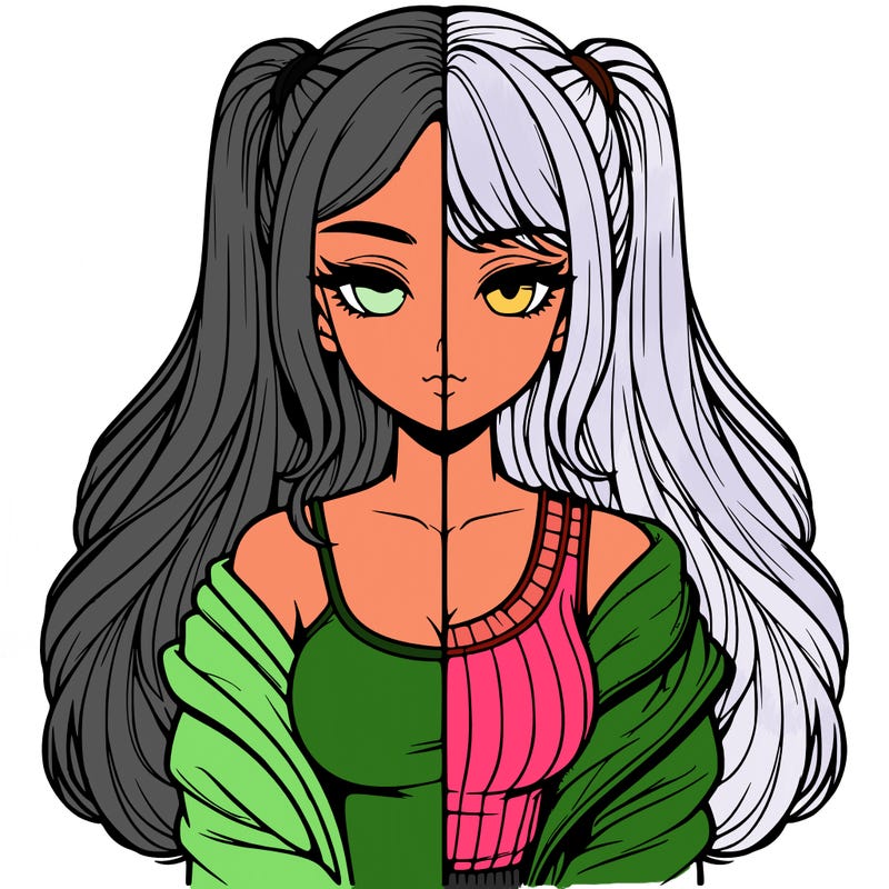 realistic girl split