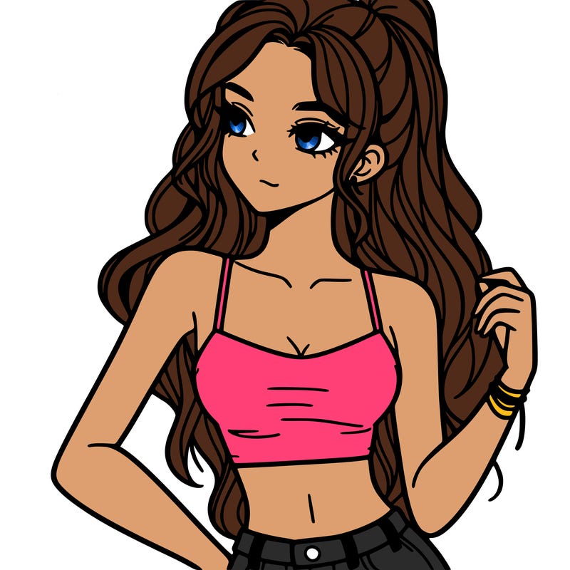 girl in crop top