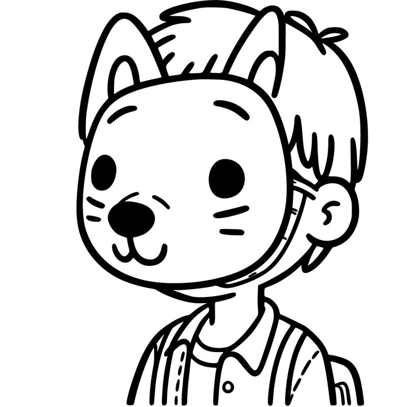 person with an animal mask on