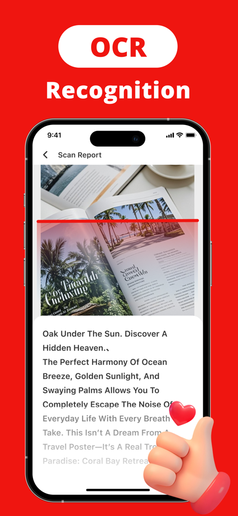 PDF Reader - Easy Editor - OCR text recognition feature in Turbo PDF app extracting text from a scanned page