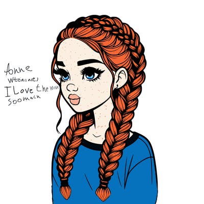 realistic girl with braids