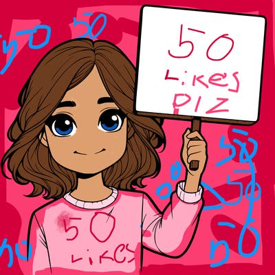 realistic girl holding up a sign