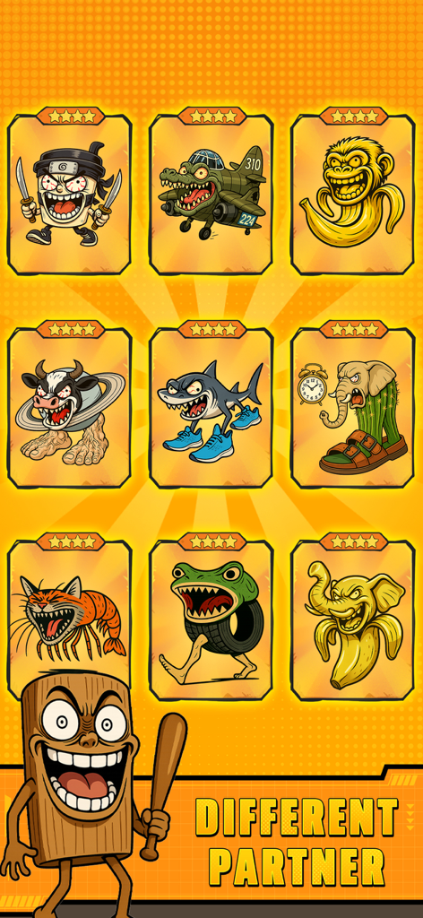 Blade Clash: Hero Rush Games - A collection of unique and bizarre hero partner cards in Blade Clash Hero Rush Games