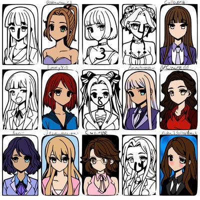 girls that look diffrent anime