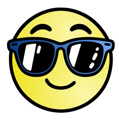 emoji with sunglasses
