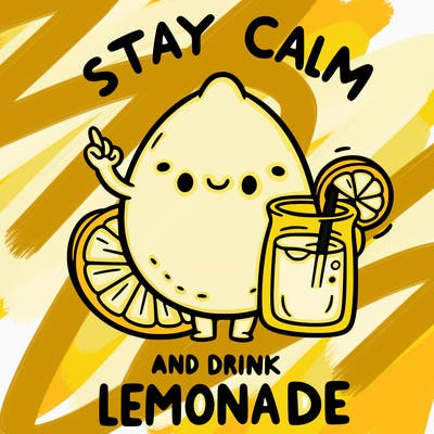 stay calm and drink lemonade