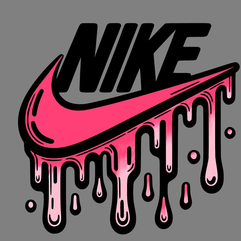dripping nike logo