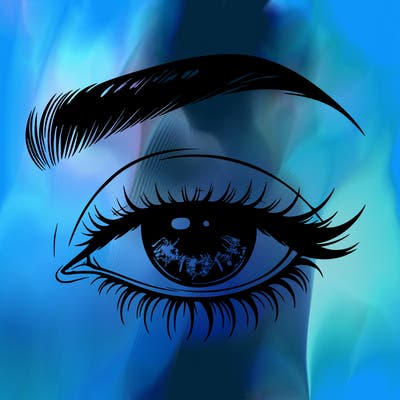 eye closed realistic