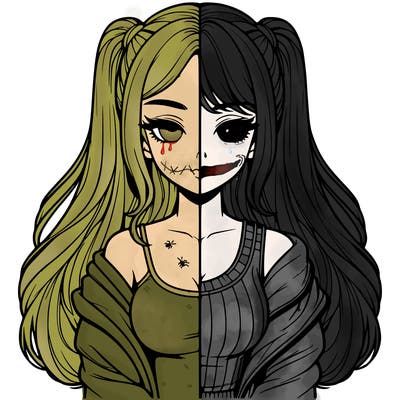 realistic girl split