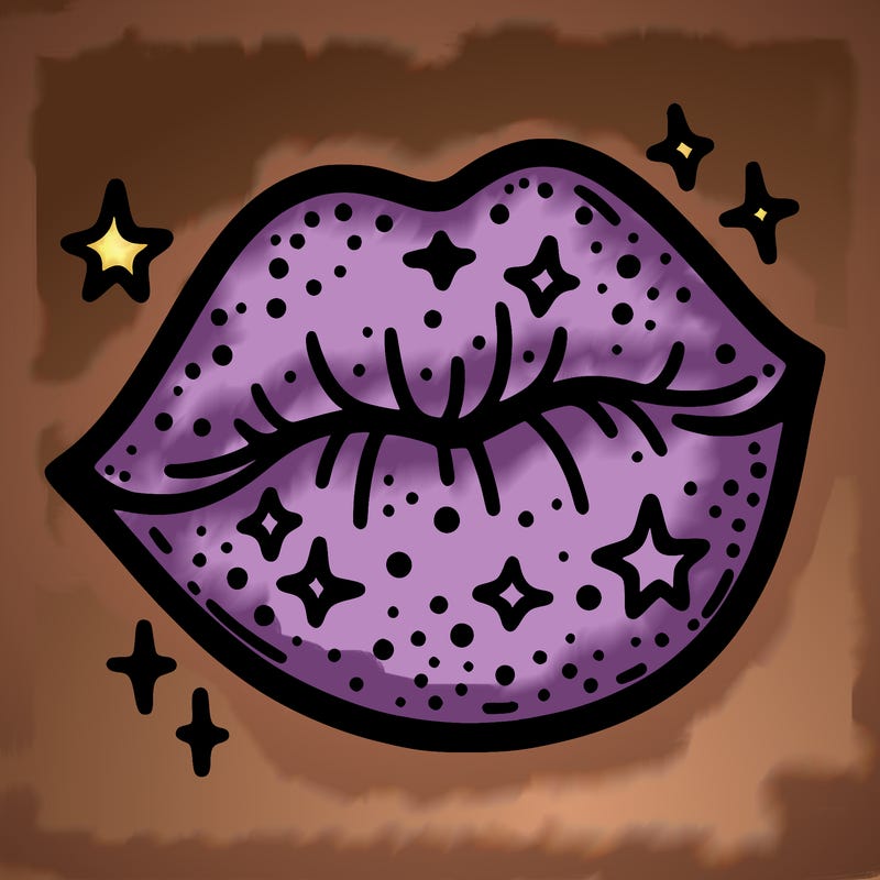glittery lip