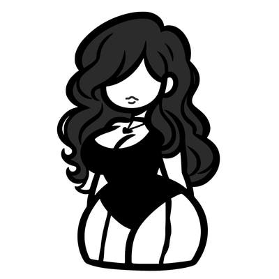 curvy woman with hair