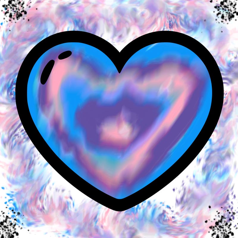 a blank heart