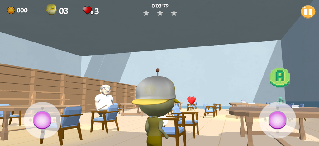 Monster School Breakout Obby - A third-person view of a character in a classroom with a scary teacher in Monster School Breakout Obby