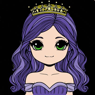 realistic girl with crown