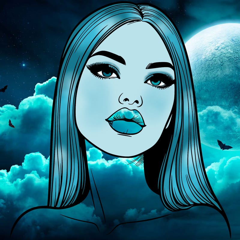 realistic woman with full lips