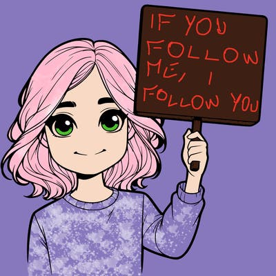 realistic girl holding up a sign