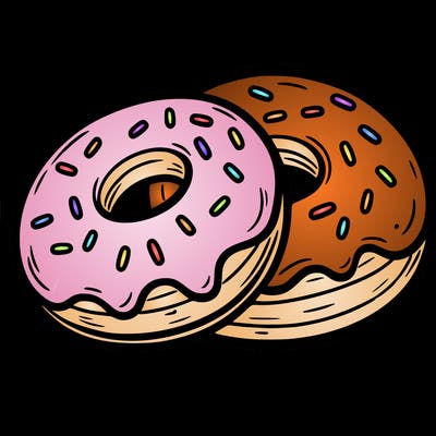 a piece of food doughnuts