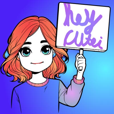 realistic girl holding up a sign