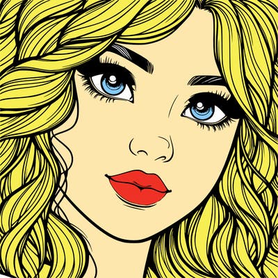 beautiful realistic girl close up to the camera with wavy hair,