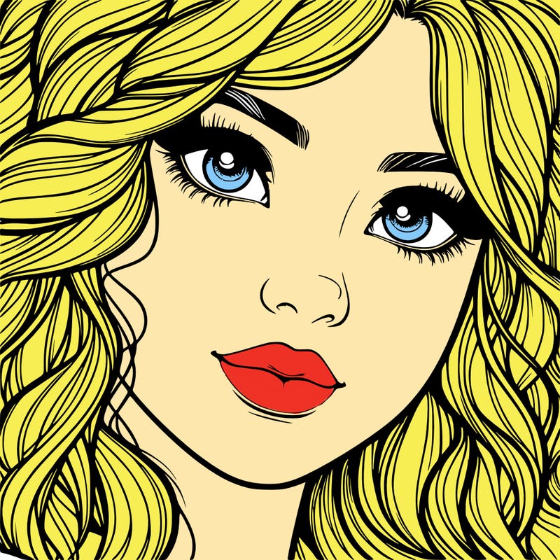 beautiful realistic girl close up to the camera with wavy hair,