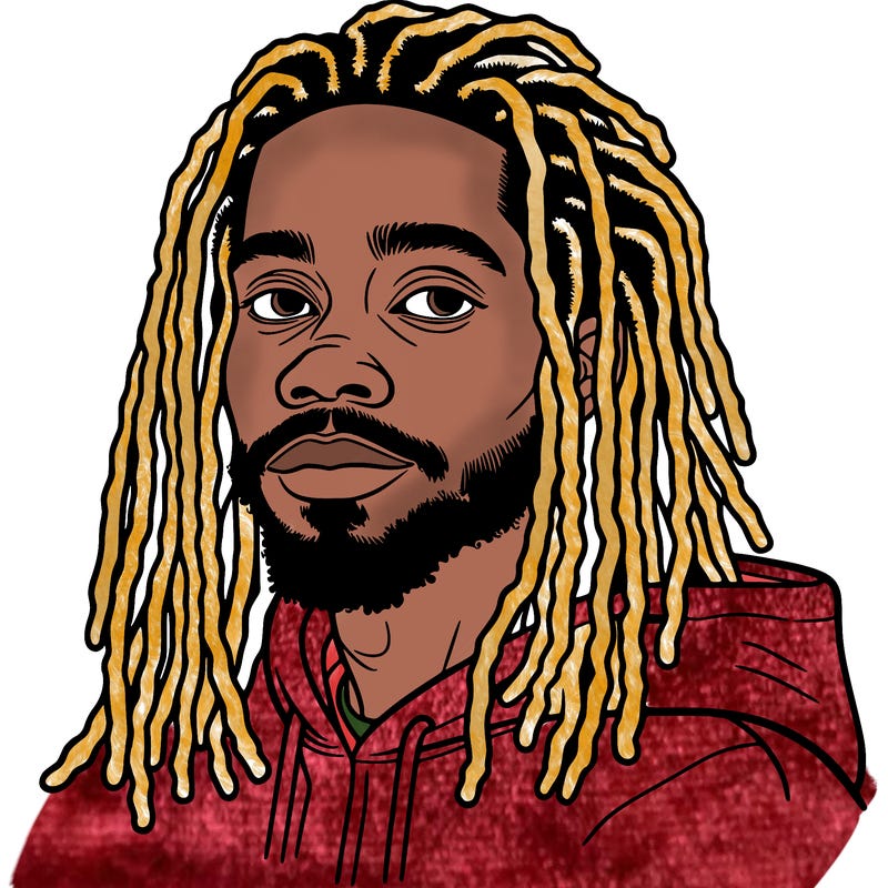 man with dreads