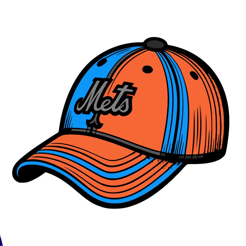 a realistic depiction of a mets baseball hat