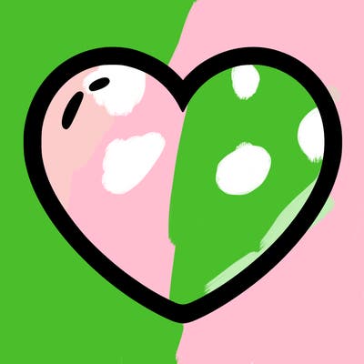 a blank heart