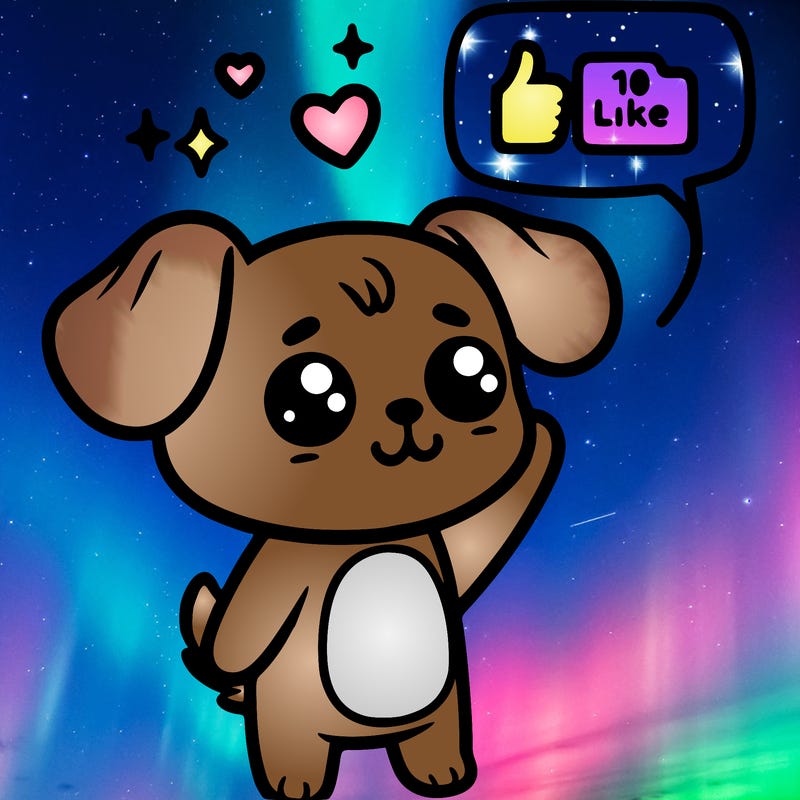 cute animal asking for 10 likes