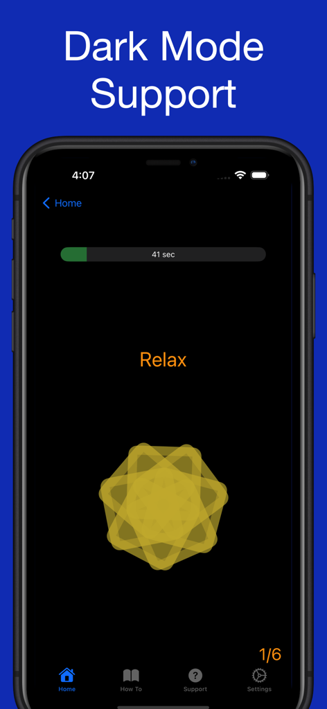Kratos Kegel Workout app showing dark mode interface during a pelvic floor exercise.