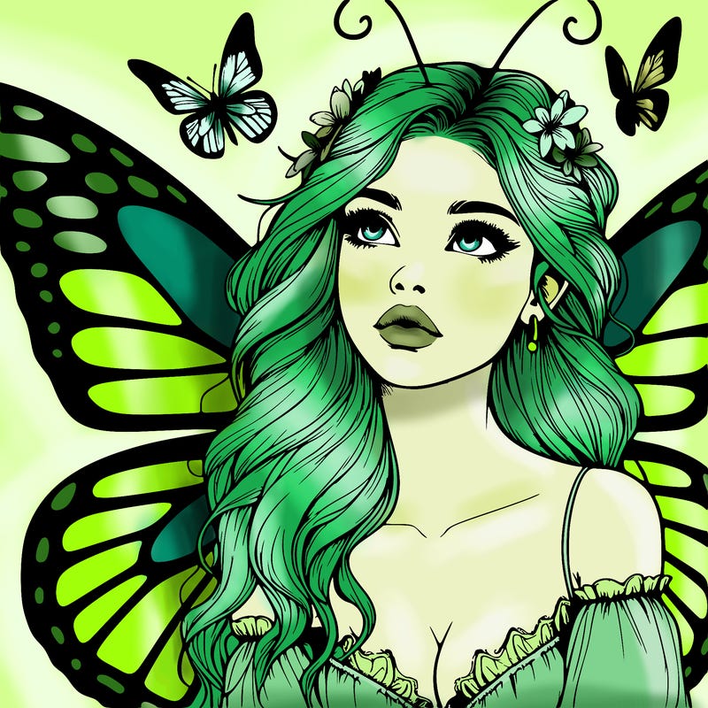 butterfly fairy realistic girl