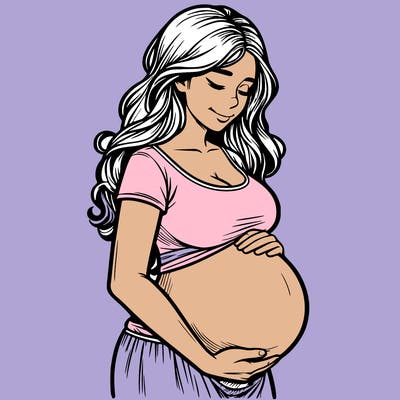woman heavily pregnant realistic