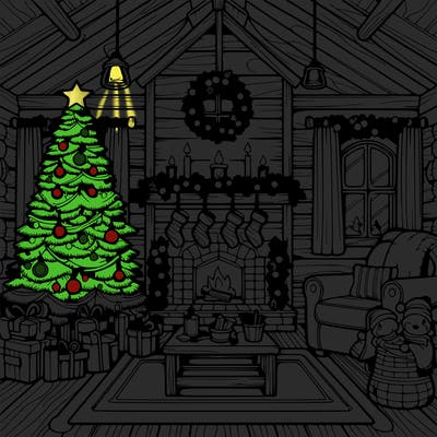 christmas house interior